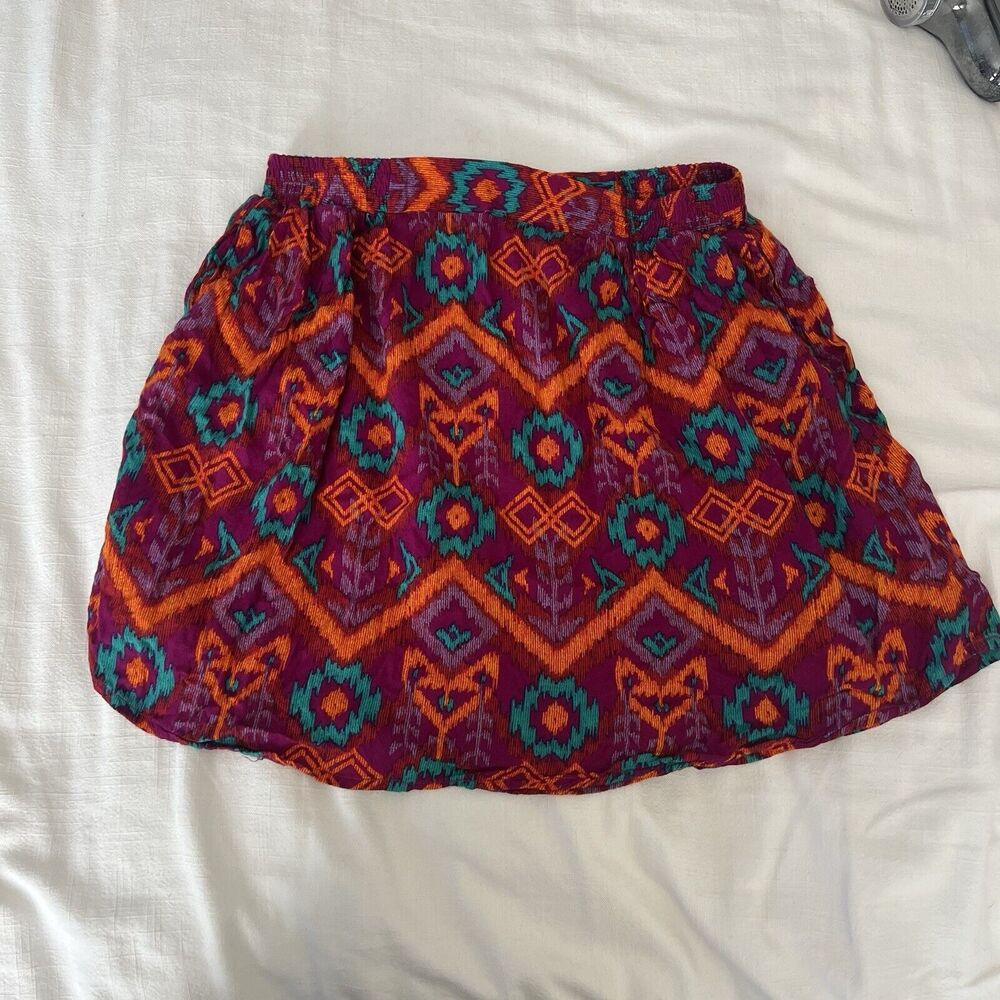 Kavu Multicolored Aztec Pattern Short Skirt Size‎ M